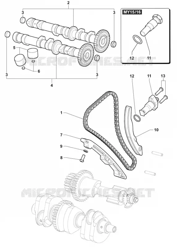 DISTRIBUTION MV Agusta moto BRUTALE 2014 BRUTALE 675  BRUTALE 675