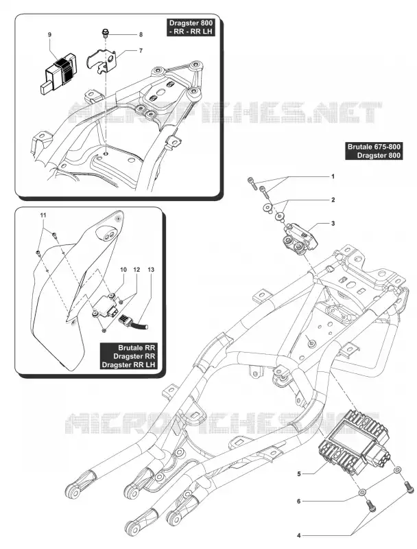 REGULATEUR DE TENSION MV Agusta moto BRUTALE 2013 BRUTALE 675  BRUTALE 675