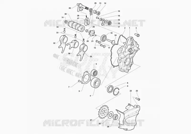 BARILLET - FOURCHETTE DE SELECTION MV Agusta moto BRUTALE 2022 BRUTALE ROSSO - RR - SCS  BRUTALE ROSSO - RR - SCS