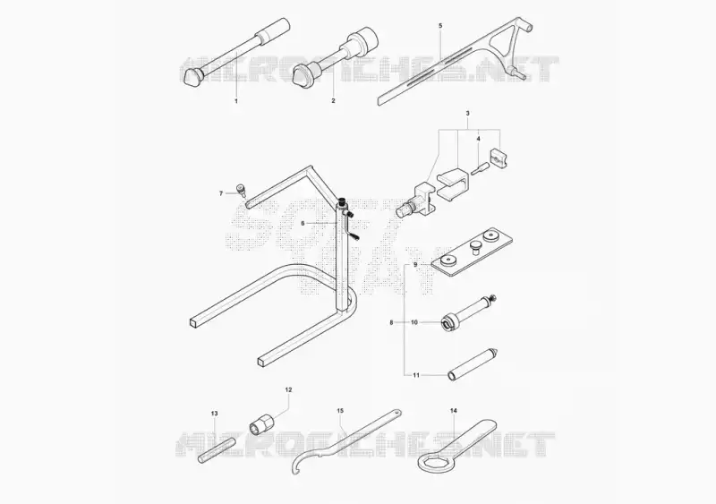 OUTILS DE MAINTENANCE PARTIE CYCLE 2 MV Agusta moto BRUTALE 2021 BRUTALE ROSSO - RR - SCS  BRUTALE ROSSO - RR - SCS
