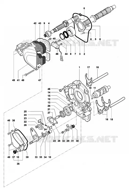 BARILLET - FOURCHETTE DE SELECTION MV Agusta moto BRUTALE 2009 BRUTALE 989R  BRUTALE 989R