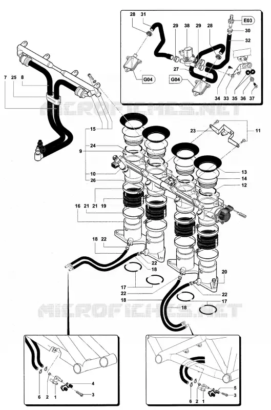ADMISSION - INJECTION MV Agusta moto BRUTALE 2009 BRUTALE 1078RR  BRUTALE 1078RR