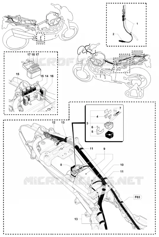 BATTERIE - RELAIS DE DEMARREUR MV Agusta moto BRUTALE 2012 BRUTALE 920  BRUTALE 920