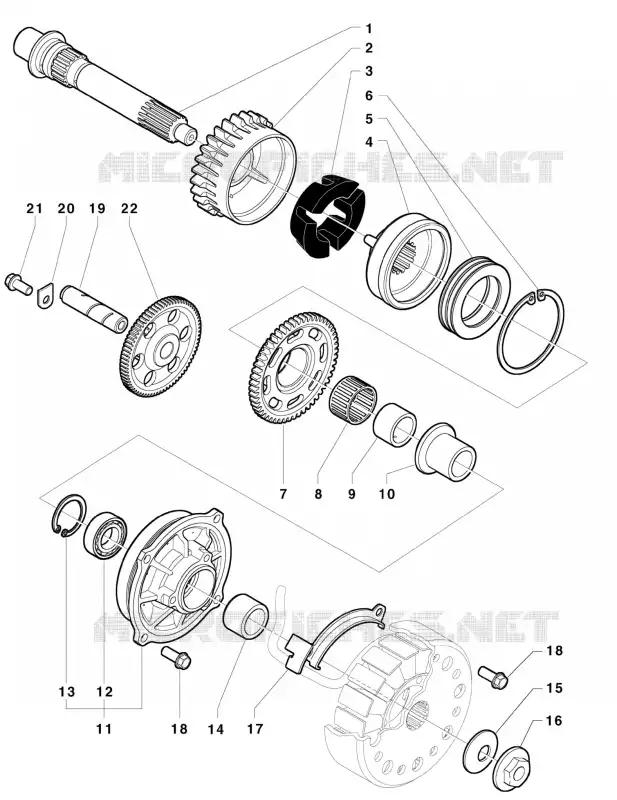 ROUE LIBRE / PIGNON DE DEMARREUR MV Agusta moto BRUTALE 2011 BRUTALE 990R  BRUTALE 990R