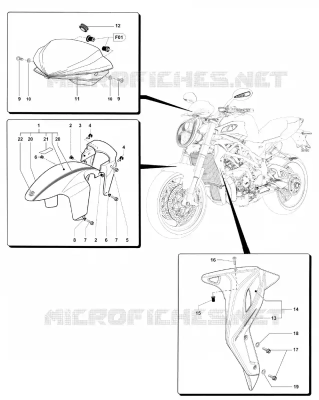 GARDE BOUE - CAPOT MV Agusta moto BRUTALE 2013 BRUTALE 1090R  BRUTALE 1090R