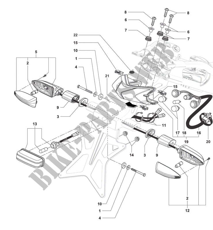 FEU ARRIERE   CLIGNOTANTS pour MV Agusta F3 675 2015