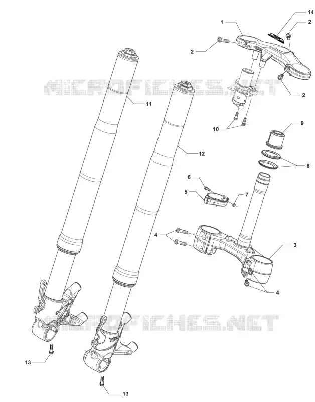 FOURCHE MV Agusta moto F3 2015 F3 675  F3 675