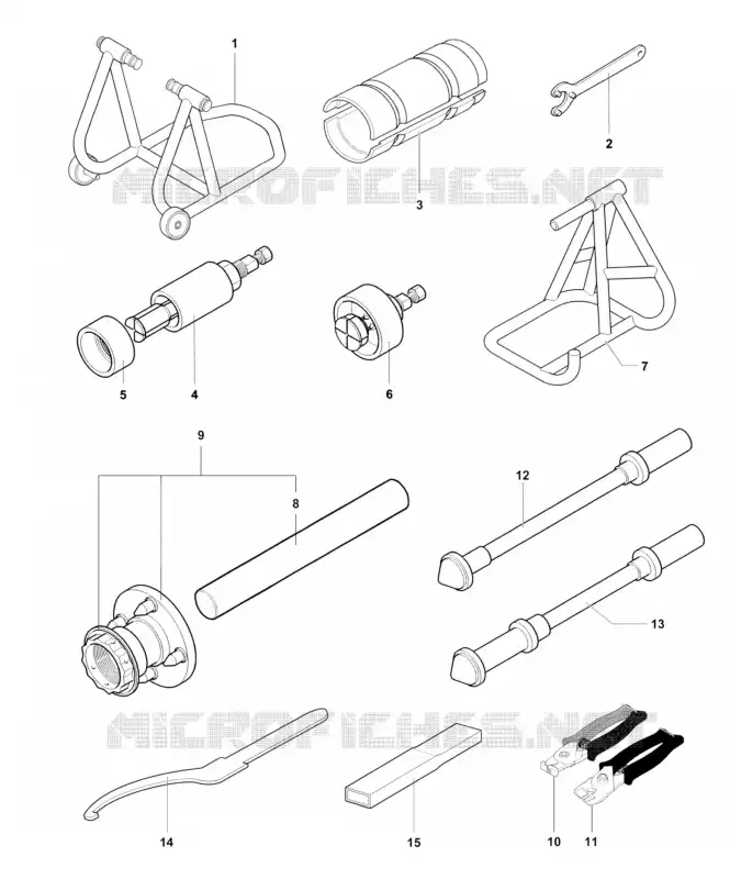 OUTILS DE MAINTENANCE PARTIE CYCLE 1 MV Agusta moto F3 2013 F3 675  F3 675