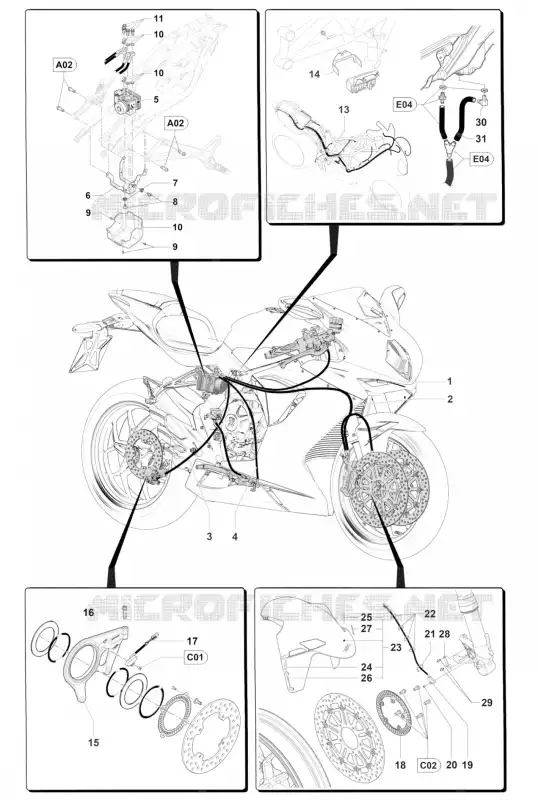 SYSTÈME DE FREINAGE ABS MV Agusta moto F3 2015 F3 675  F3 675