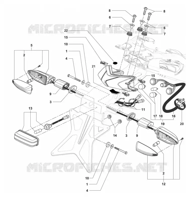 FEU ARRIERE - CLIGNOTANTS MV Agusta moto F3 2013 F3 675 SERIE ORO  F3 675 SERIE ORO