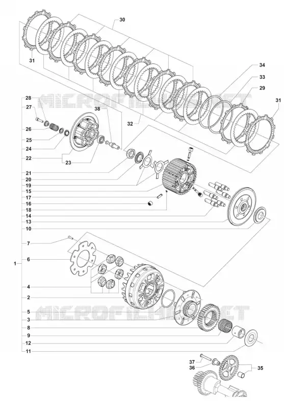 EMBRAYAGE MV Agusta moto F3 2016 F3 675RC  F3 675RC
