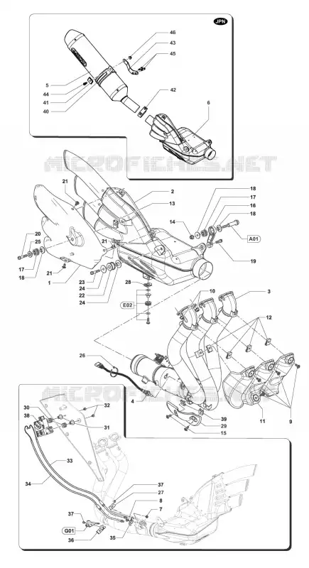 ECHAPPEMENT MV Agusta moto F3 2013 F3 800  F3 800