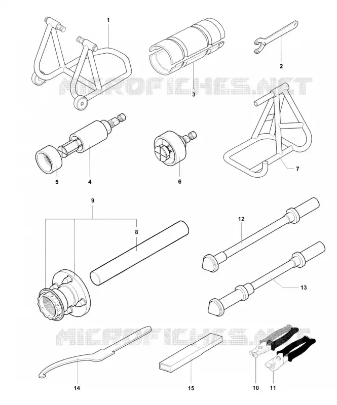 OUTILS DE MAINTENANCE PARTIE CYCLE 1 MV Agusta moto F3 2015 F3 800  F3 800
