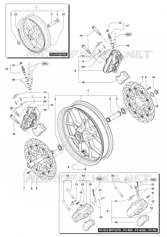 ROUE AVANT MV Agusta moto F3 2016 F3 800  F3 800