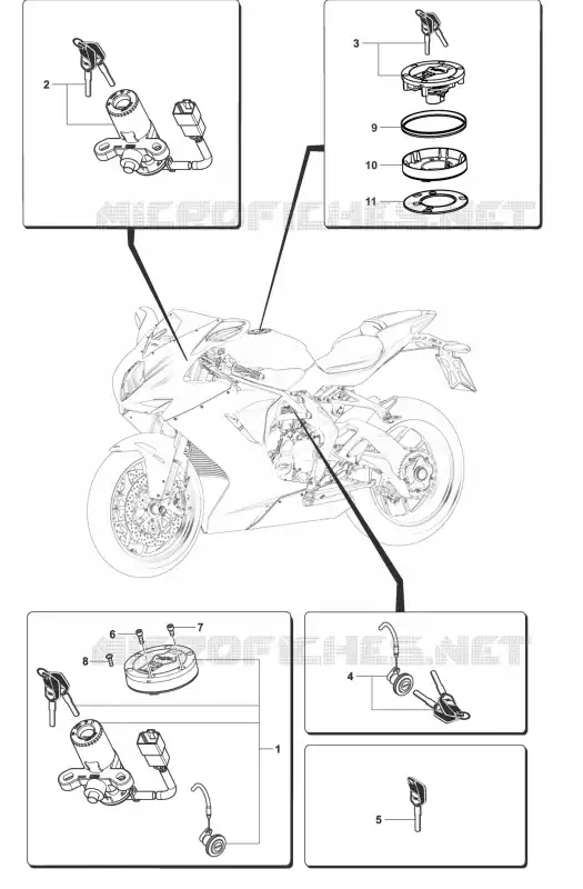 SERRURES MV Agusta moto F3 2016 F3 800 RC  F3 800 RC