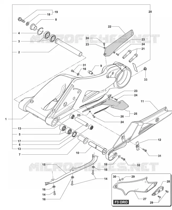 BRAS OSCILLANT  MV Agusta moto F3 2015 F3 800 AGO  F3 800 AGO