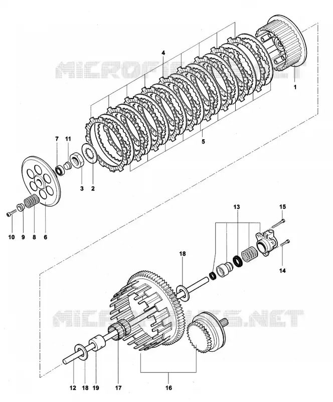 EMBRAYAGE MV Agusta moto F4 2000 F4 750 SERIE ORO  F4 750 SERIE ORO
