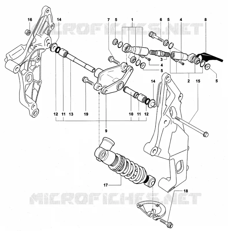 AMORTISSEUR ARRIERE MV Agusta moto F4 2002 F4 750S  F4 750S