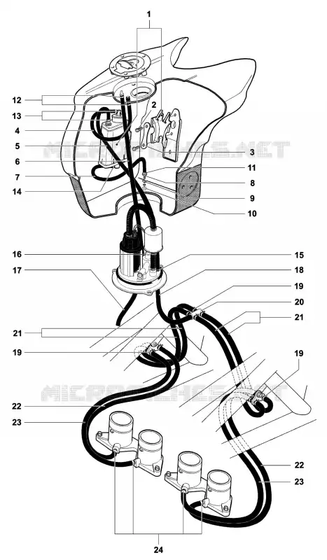 CARBON CANISTER USA MV Agusta moto F4 2002 F4 750S 1+1  F4 750S 1+1