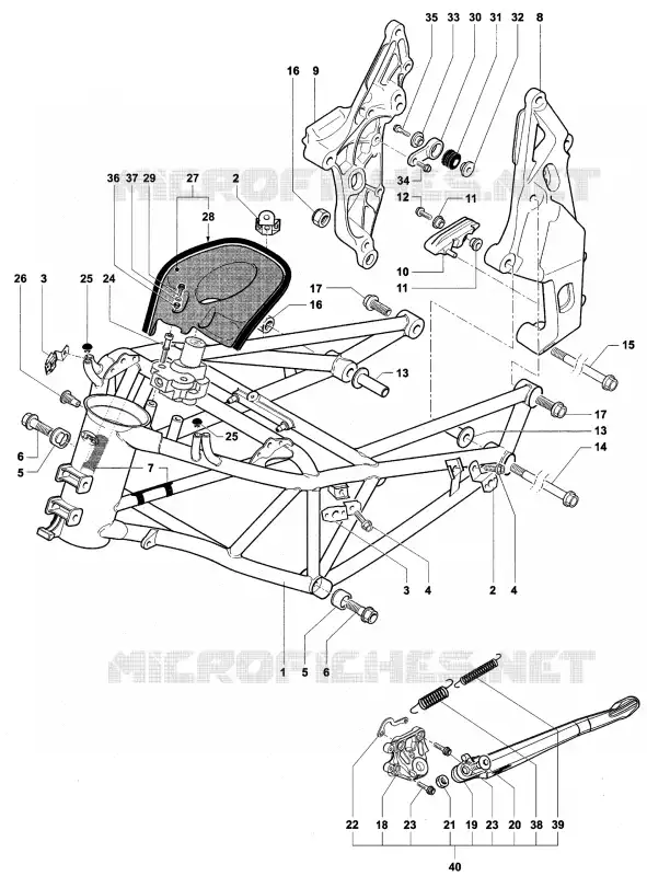 CADRE MV Agusta moto F4 2002 F4 750 SPR  F4 750 SPR