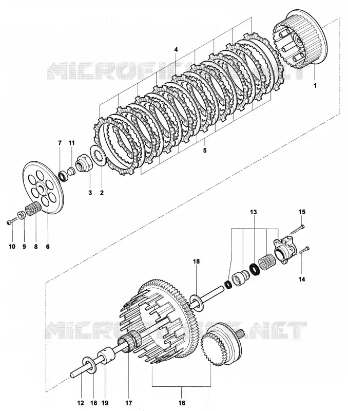 EMBRAYAGE MV Agusta moto F4 2002 F4 750 SPR  F4 750 SPR