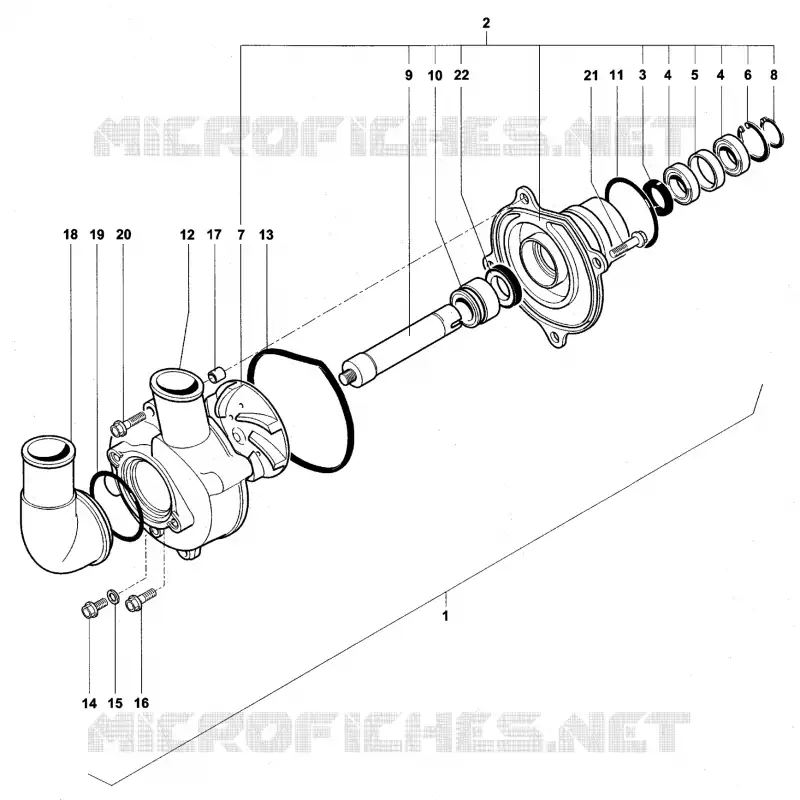 POMPE A EAU MV Agusta moto F4 2004 F4 TAMBURINI  F4 TAMBURINI