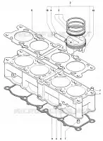 CYLINDRE - PISTON  F4 mvagusta-moto 2004 F4 1000S 31