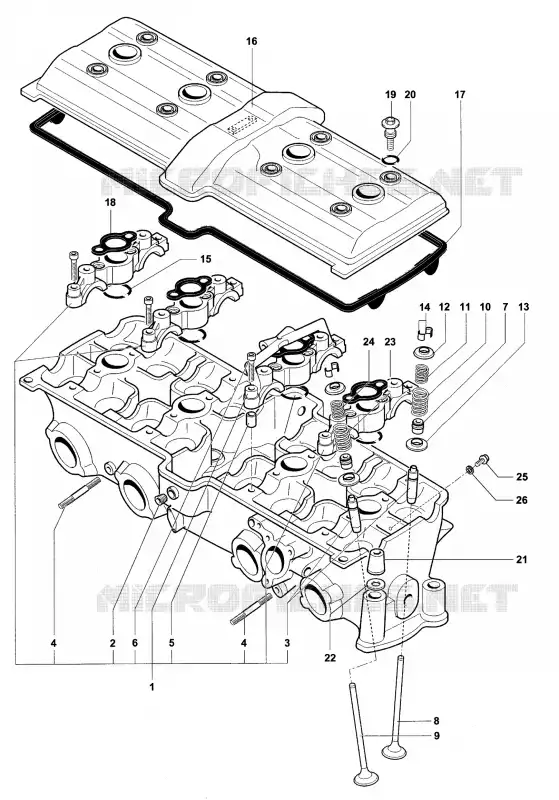 CULASSE MV Agusta moto F4 2005 F4 1000S  F4 1000S