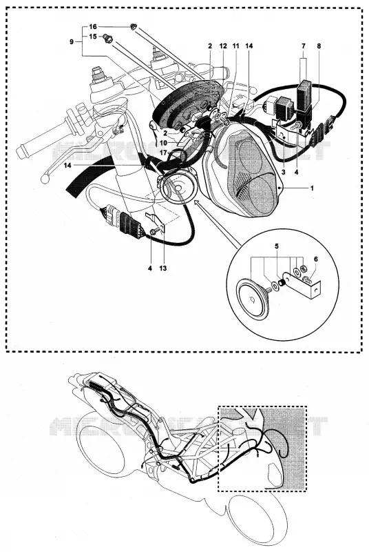 PHARE - COMPTEUR MV Agusta moto F4 2005 F4 1000S  F4 1000S