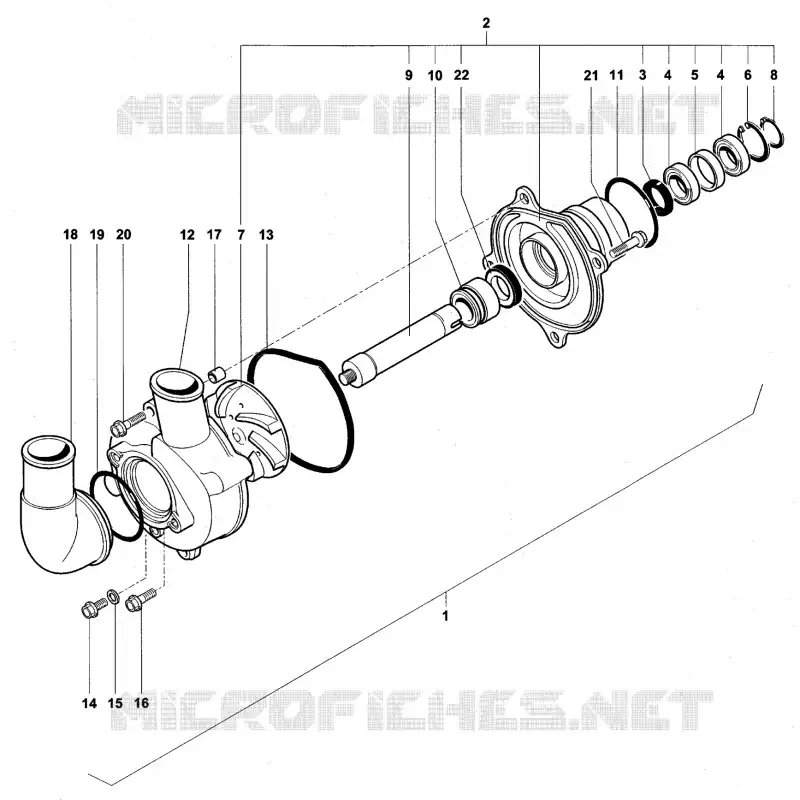 POMPE A EAU MV Agusta moto F4 2006 F4 1000S  F4 1000S