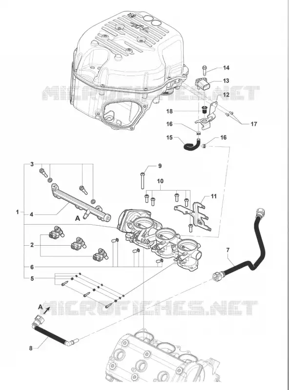 ADMISSION - INJECTION MV Agusta moto BRUTALE 2017 BRUTALE 800  BRUTALE 800