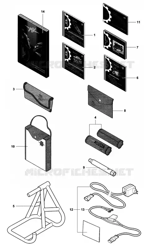 ACCESSOIRES MV Agusta moto F4 2006 F4 1000R 1+1  F4 1000R 1+1