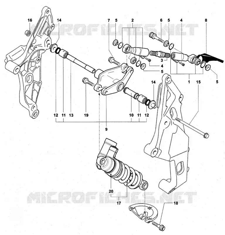 AMORTISSEUR ARRIERE MV Agusta moto F4 2007 F4 312R 1000 1+1  F4 312R 1000 1+1