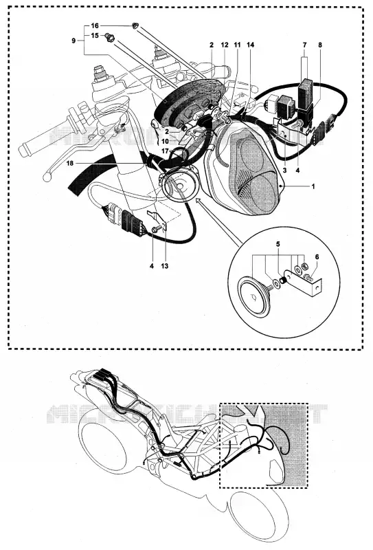 PHARE - COMPTEUR MV Agusta moto F4 2008 F4 312R 1000  F4 312R 1000