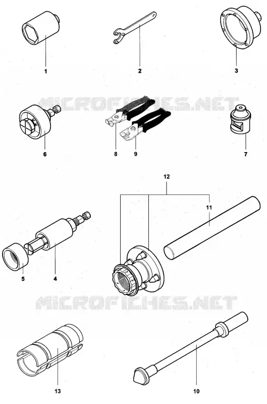 OUTILS DE MAINTENANCE PARTIE CYCLE 1 MV Agusta moto F4 2009 F4 312RR 1078  F4 312RR 1078