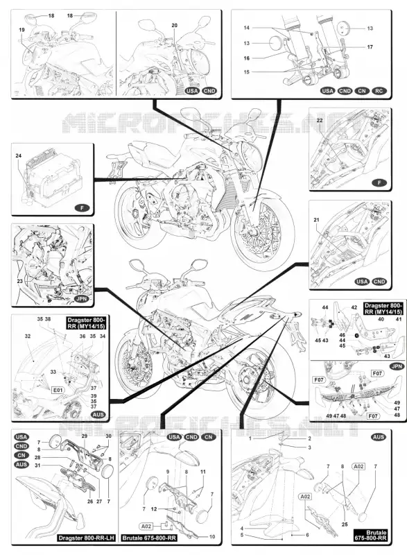 VERSIONS AUTRES PAYS MV Agusta moto DRAGSTER 2016 DRAGSTER  DRAGSTER