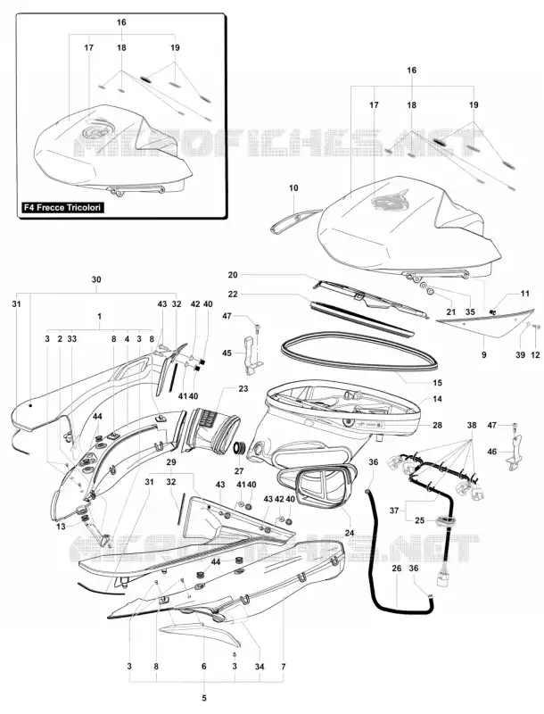 BOITIER DE FILTRE A AIR MV Agusta moto F4 2012 F4 1000 S  F4 1000 S