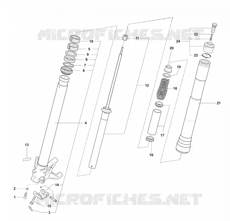 BRAS DE FOURCHE DROIT MV Agusta moto F4 2011 F4 1000 R  F4 1000 R