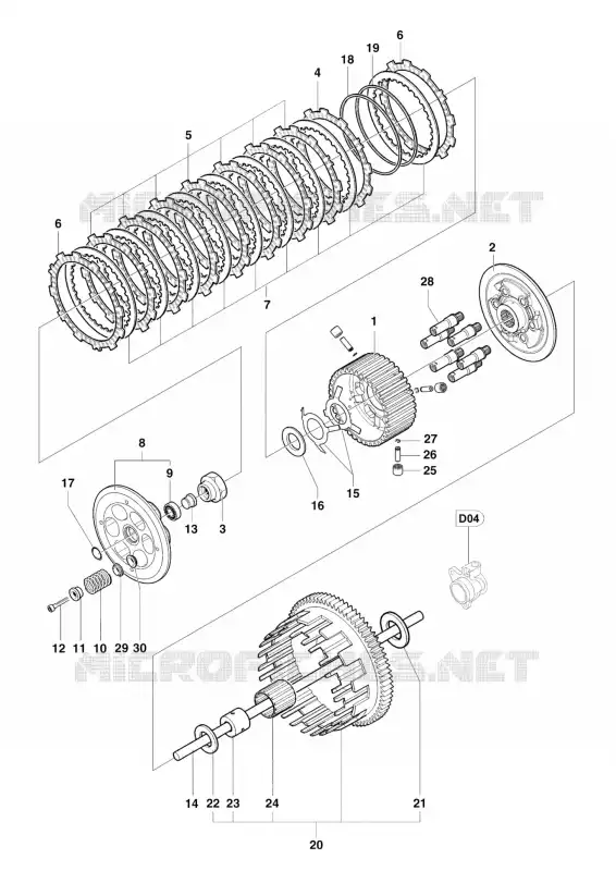 EMBRAYAGE MV Agusta moto F4 2011 F4 1000 R  F4 1000 R