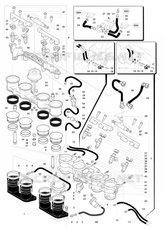 ADMISSION - INJECTION MV Agusta moto F4 2012 F4 1000 RR  F4 1000 RR