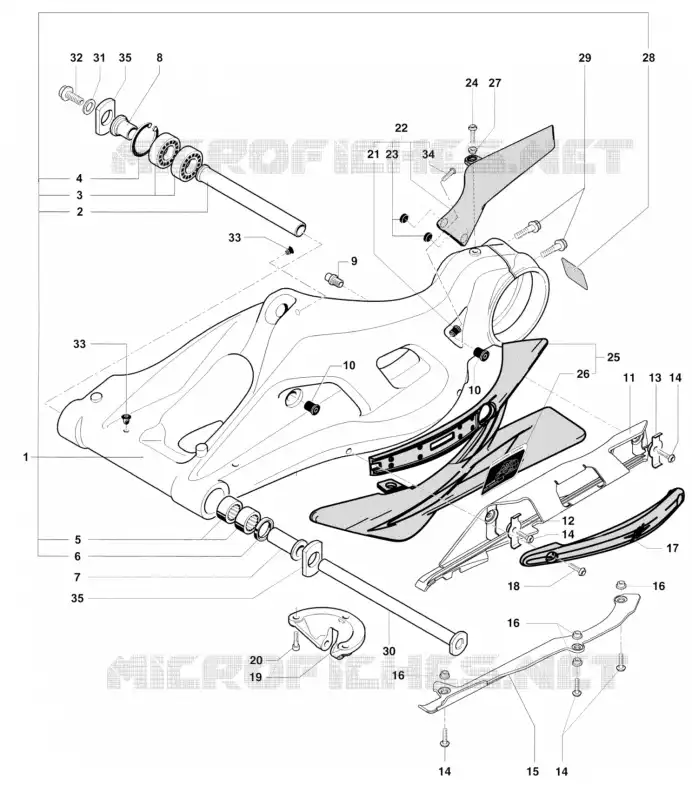 BRAS OSCILLANT  MV Agusta moto F4 2011 F4 1000 RR  F4 1000 RR