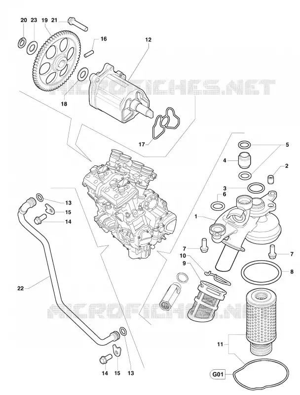 POMPE A HUILE MV Agusta moto F4 2011 F4 1000 RR  F4 1000 RR