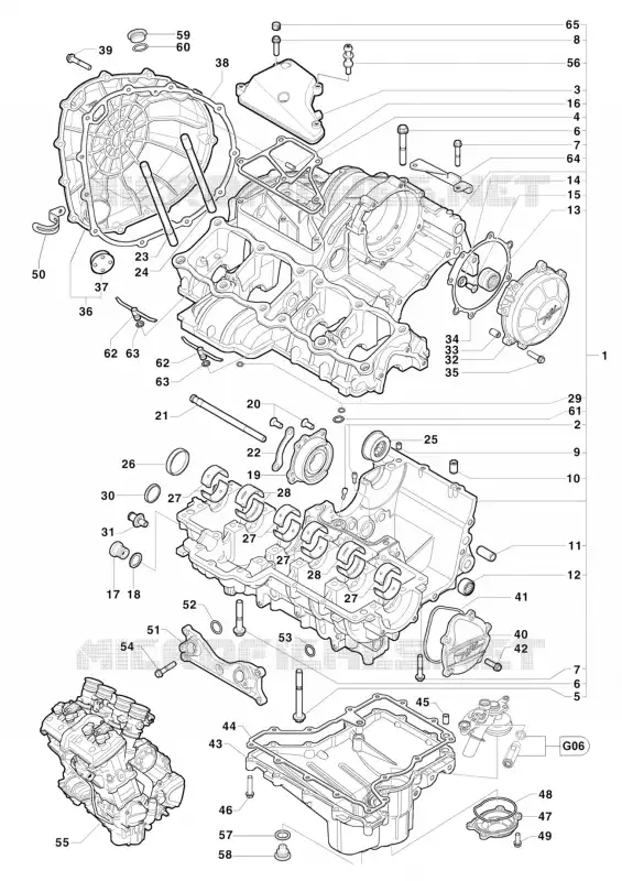 CARTER MOTEUR MV Agusta moto F4 2014 F4 R  F4 R