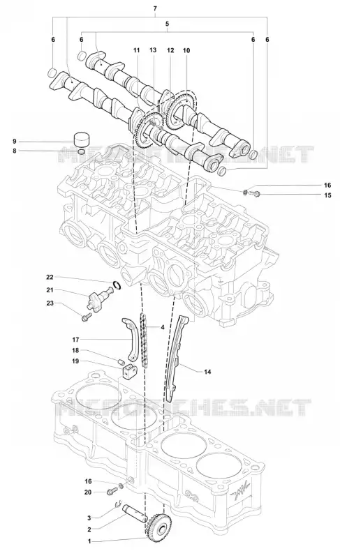 DISTRIBUTION MV Agusta moto F4 2014 F4 R  F4 R
