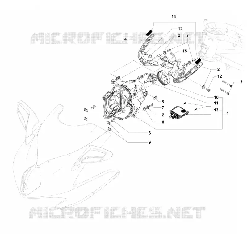 PHARE MV Agusta moto F4 2014 F4 RR  F4 RR