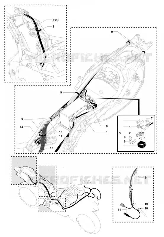 BATTERIE - RELAIS DE DEMARREUR MV Agusta moto F4 2015 F4 RC  F4 RC