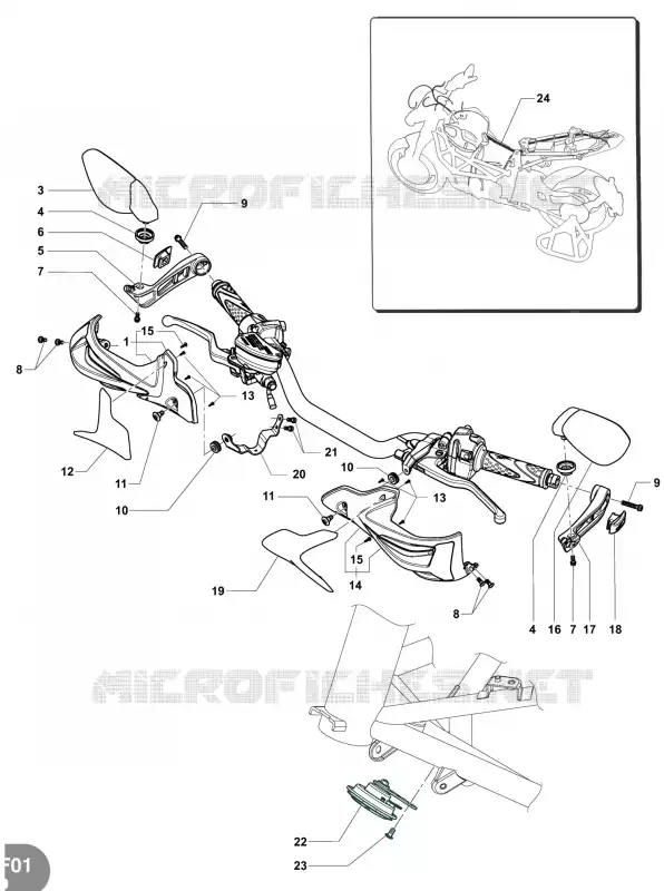 FAISCEAU ELECTRIQUE - CLIGNOTANTS MV Agusta moto RIVALE 2017 RIVALE 800  RIVALE 800