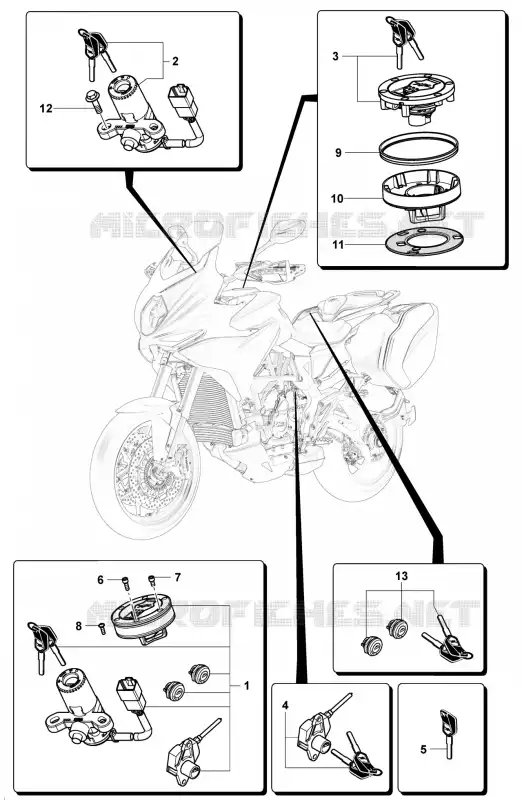 SERRURES MV Agusta moto TURISMO VELOCE 2018 TURISMO VELOCE 800  TURISMO VELOCE 800