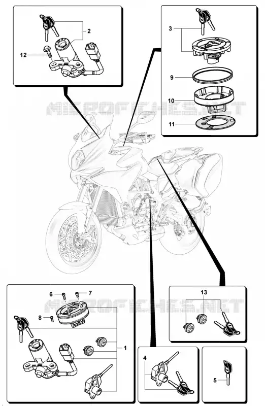 SERRURES MV Agusta moto TURISMO VELOCE 2015 TURISMO VELOCE 800 EDITION 1  TURISMO VELOCE 800 EDITION 1