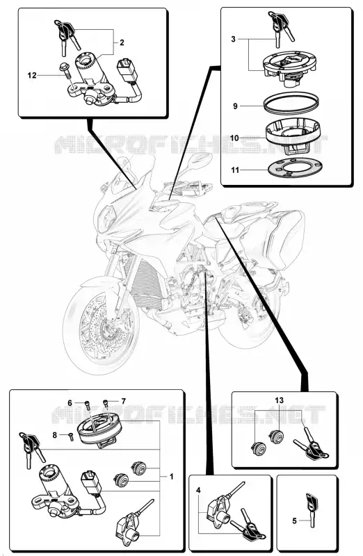 SERRURES MV Agusta moto TURISMO VELOCE 2016 TURISMO VELOCE 800 LUSSO  TURISMO VELOCE 800 LUSSO